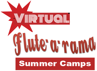 Flute-a-rama virtual summer camp logo